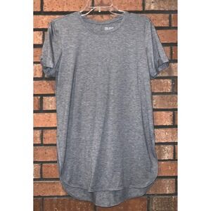 Tek‎ Gear Womens Gray Crewneck Short Sleeve Top Side Slits On-The-Go Gear XS